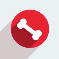 Vector red circle icon on gray background Eps10 N50