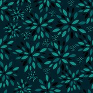 Flower Leaves Seamless Pattern Background Vector Illustration N8