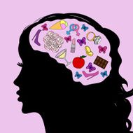 Mind of girl vector illustration N2