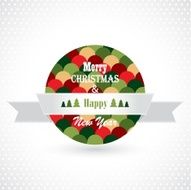 Christmas and New Year greeting card template N3