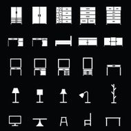 Furniture icons set N11