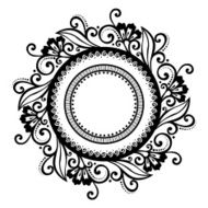 Beautiful Deco Floral Circle (Vector) N8