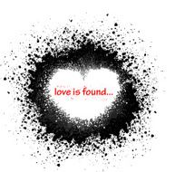 Ink blots heart