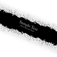 Slanting gray ink grunge banner