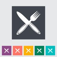 Cutlery single flat icon N8
