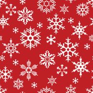 snowflakes on red background