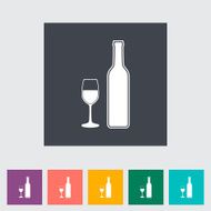 Wine flat icon N16
