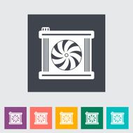 Radiator fan flat icon N5