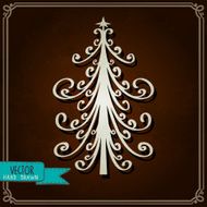 Vintage card with Christmas tree N5