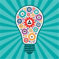 Infographic Concept - Creative Idea Vector Lamp N2