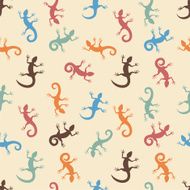 Seamless pattern with lizards N3