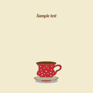 Vintage card with red cup
