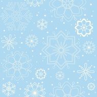 Christmas and New Year seamless pattern illustration with snowflakes N2