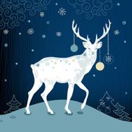 deer in winter forest N3