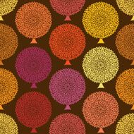 Seamless pattern of autumn trees N2