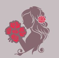 girl with a bouquet