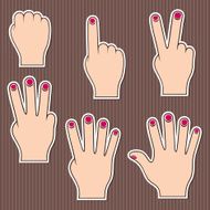 Fingers show numbers