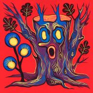 Scary stump