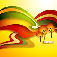 Abstract autumn landscape Paper design background N2