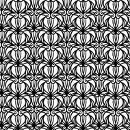 Vintage geometric seamless pattern in black and white N2