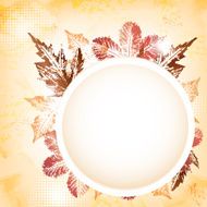 Autumn leaves greeting card N4