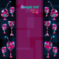 Cocktails and wineglass N2