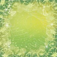 Background with butterflies and flowers N4