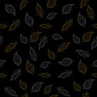 Background leaves on black N2