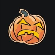 Vector Angry Pumpkin