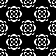 Seamless pattern with silhouettes lotus flowers N20