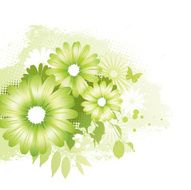 Flower design green N2