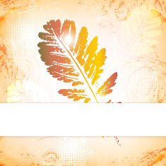 Autumn leaves greeting card N3