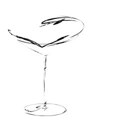 Stylized Wineglass For Fault N43