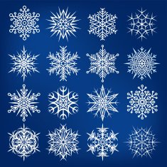 Beautiful snowflakes vector set