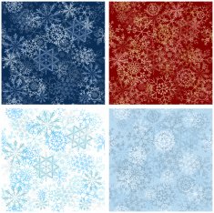 Set of Seamless Snowflake Patterns N3