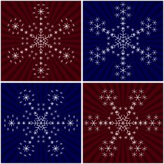 Snowflake from snowflakes set