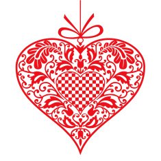 Dekorative red heart N2
