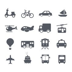Transportation icons set N6