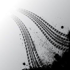 Background with tire track perspective N2