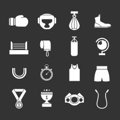 Set icons of boxing free image download