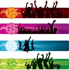 Disco party banners