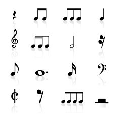 Black Symbols - Musical Notes