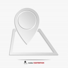 Abstract map pointer web icon