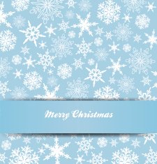 Snowflakes Merry Christmas Card N7