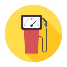 Flat Gas Station Icon N2