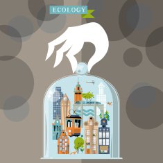 Ecology concept Eco city