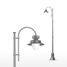 Vector Street Lamp Isolated on White Background N11