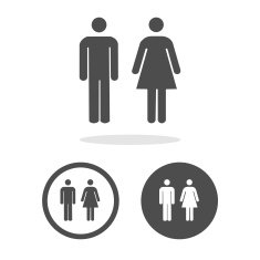 Vector a man and lady toilet sign Illustration EPS10 N25