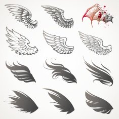 Vector set of wings N2