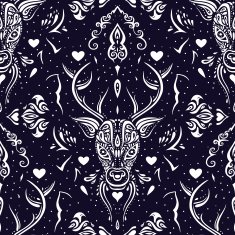 Deer head Seamless pattern N5